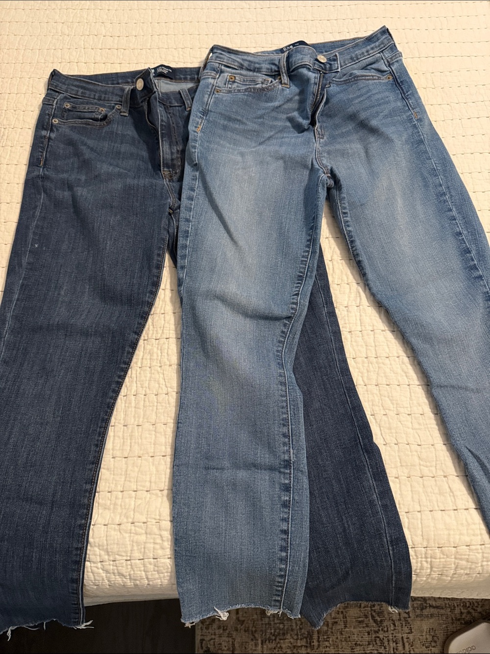 GAP Women's Straight Leg Jeans - Light Blue & Dark Blue